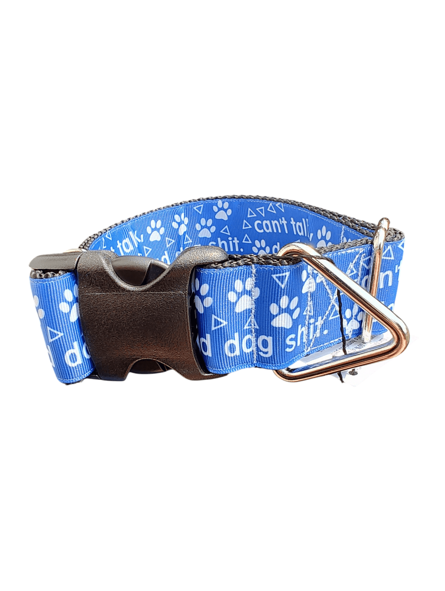 1.5" Wide Bad Dog Shit Nylon Dog Collar - Paws & Play Paradise