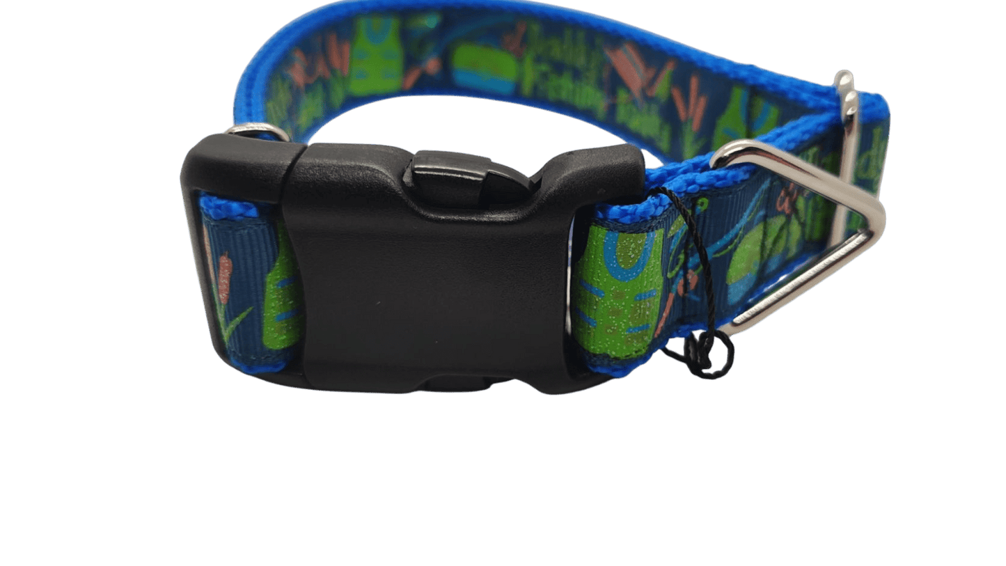 Daddy's Fishing Buddy Nylon Dog Collar - Paws & Play Paradise