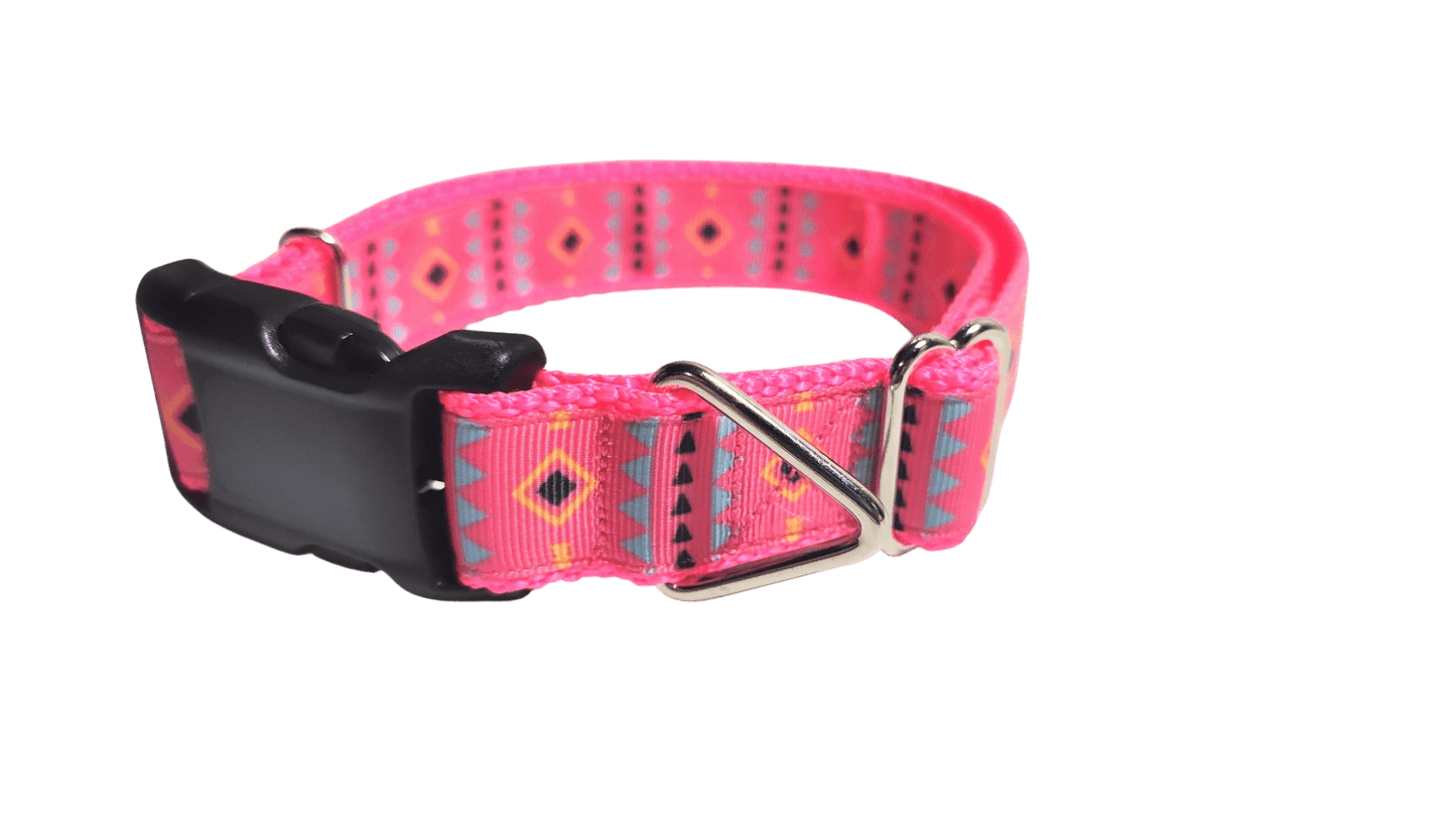 Pink Tribal 2 Nylon Dog Collar - Paws & Play Paradise