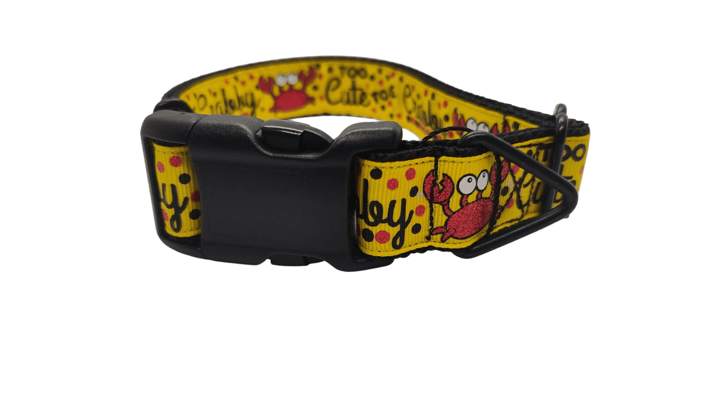 Too Cute To Be Crabby Nylon Dog Collar - Paws & Play Paradise