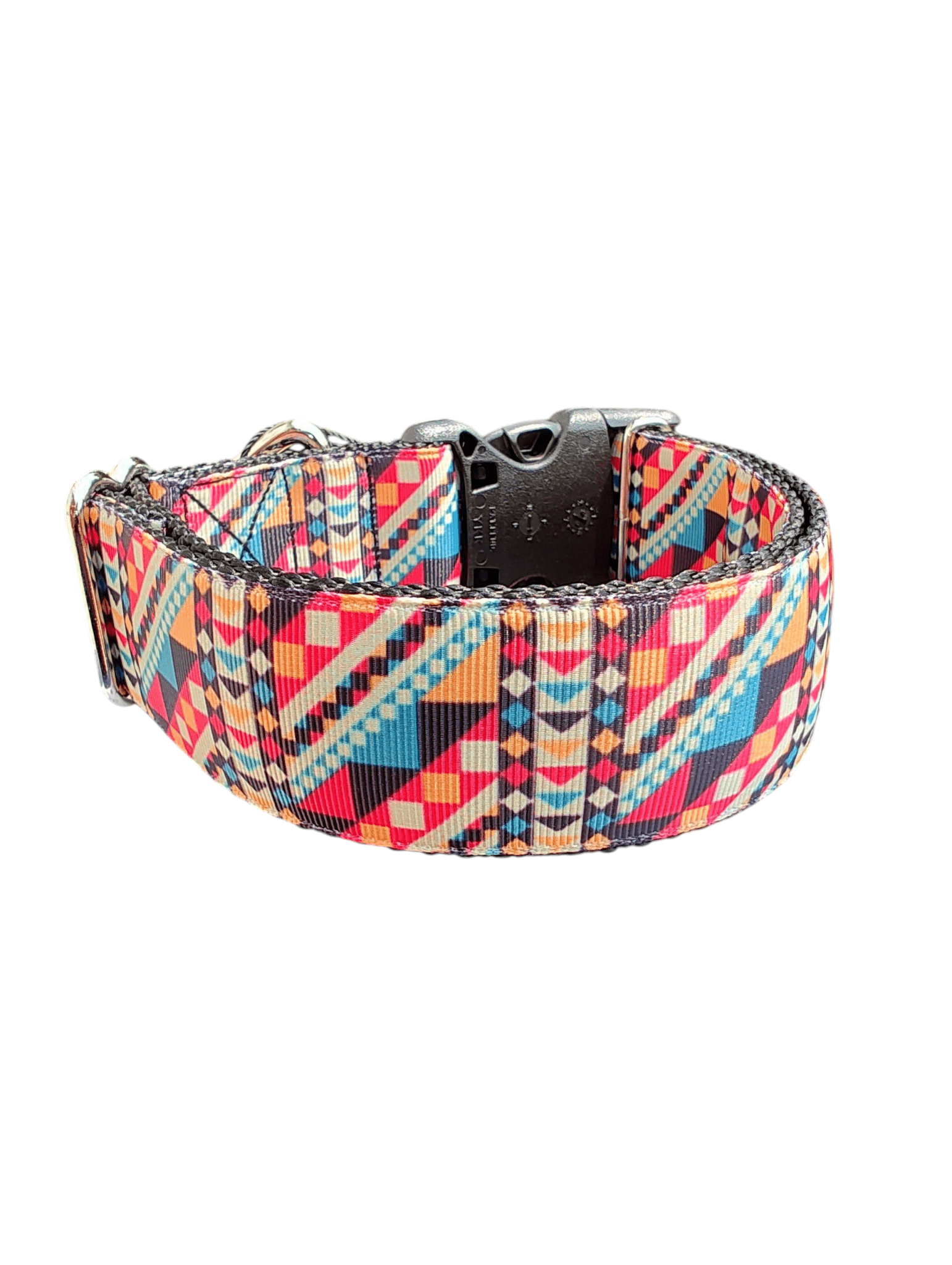 1.5" Wide Aztec Stripes Nylon Dog Collar - Paws & Play Paradise