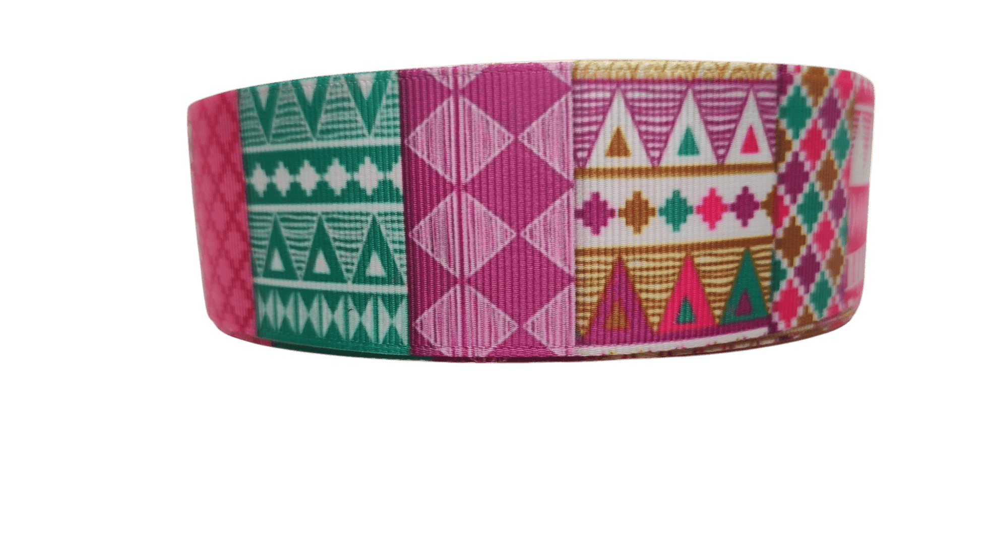 1.5" Wide Busy Body Tribal Patterns Nylon Dog Collar - Paws & Play Paradise