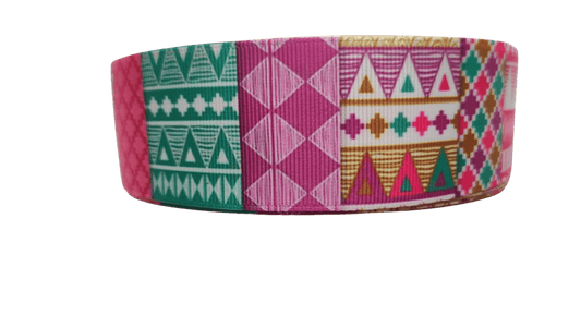 1.5" Wide Busy Body Tribal Patterns Nylon Dog Collar - Paws & Play Paradise