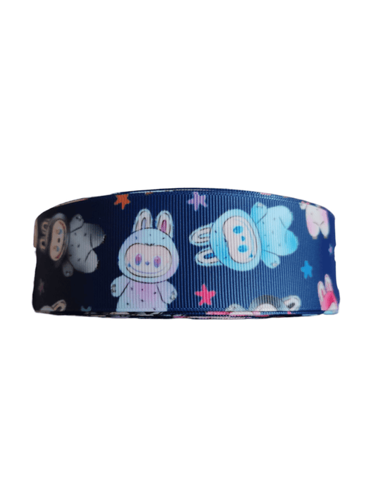 1.5" Wide Monsters Labubu Inspired Nylon Dog Collar - Paws & Play Paradise