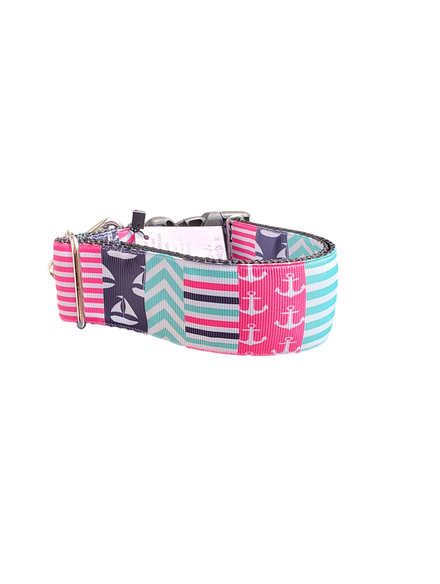1.5" Wide Set Sail Nylon Dog Collar - Paws & Play Paradise