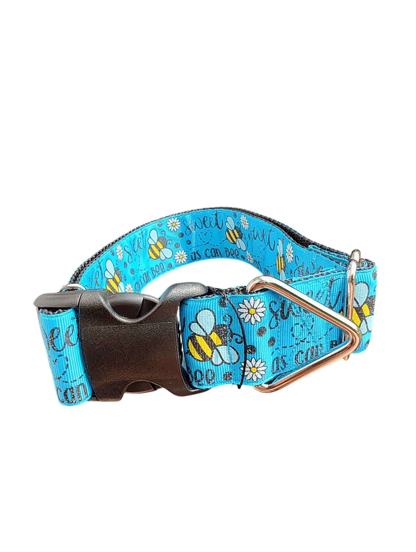 1.5" Wide Sweet As Can Bee Nylon Dog Collar - Paws & Play Paradise