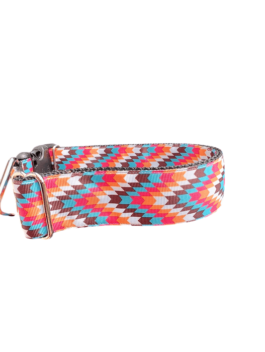 1.5" Wide Tribal Chevron Nylon Dog Collar - Paws & Play Paradise