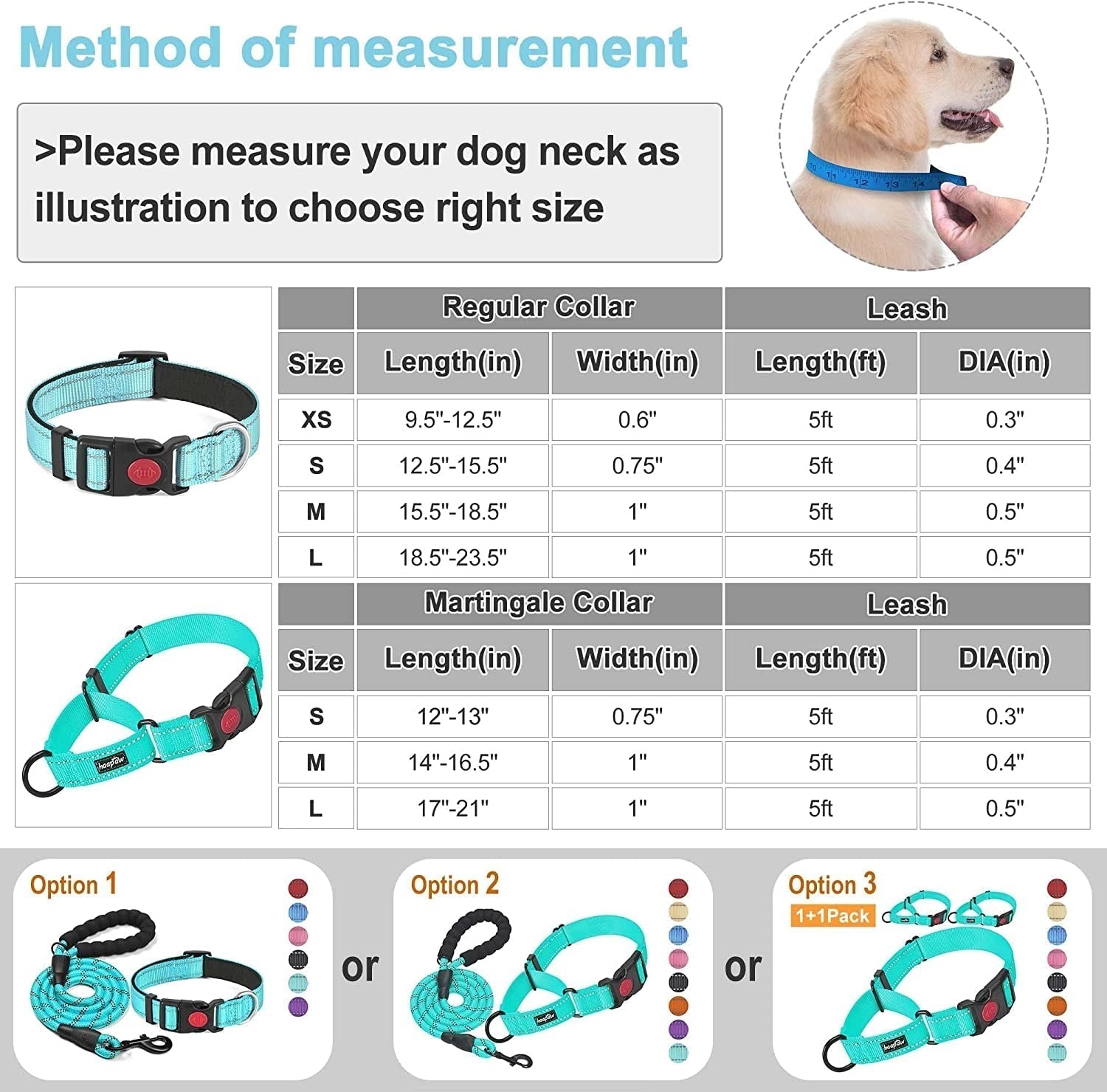 2 Packs Dog Training Collars for Small Medium Large Dogs - Paws & Play Paradise