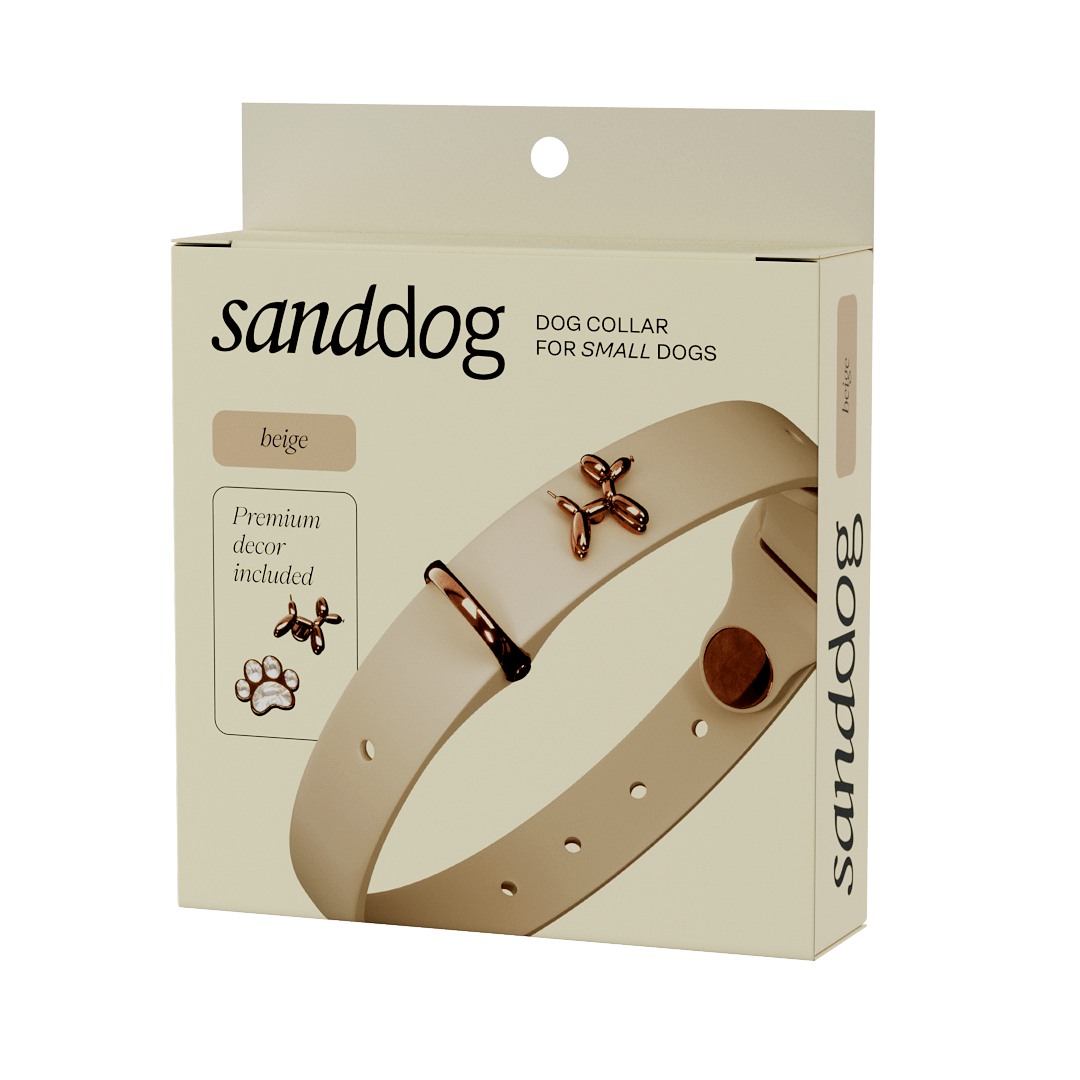 Ballon Beige Dog Collar | Premium Collar | SANDDOG - Paws & Play Paradise