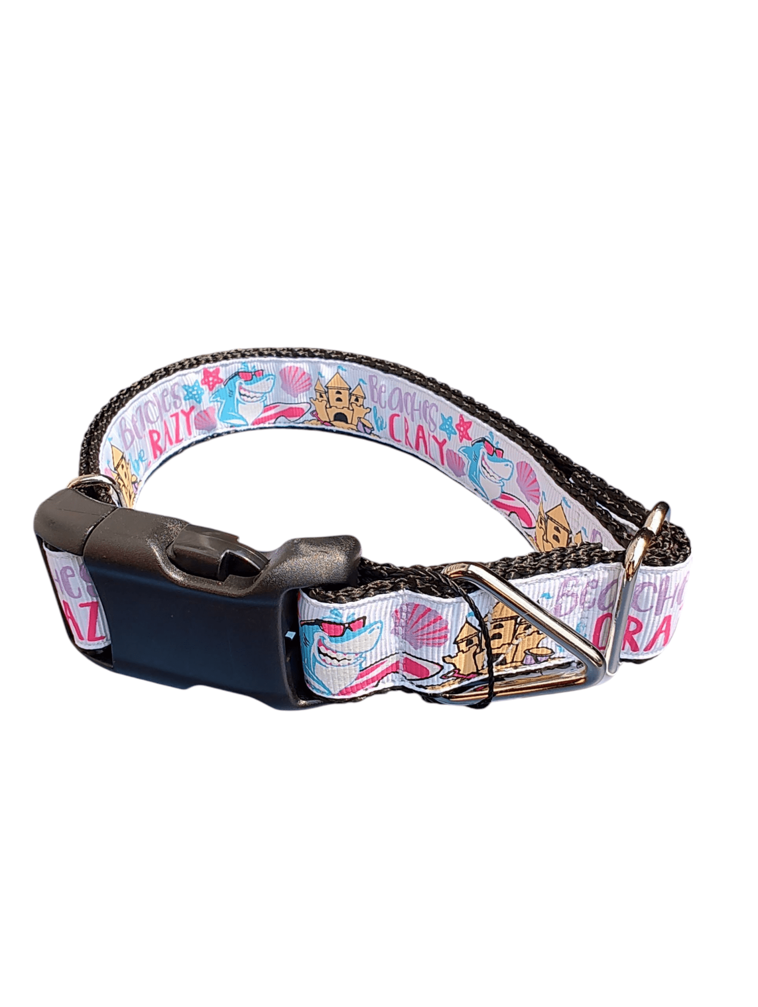 Beaches Be Crazy Nylon Dog Collar - Paws & Play Paradise
