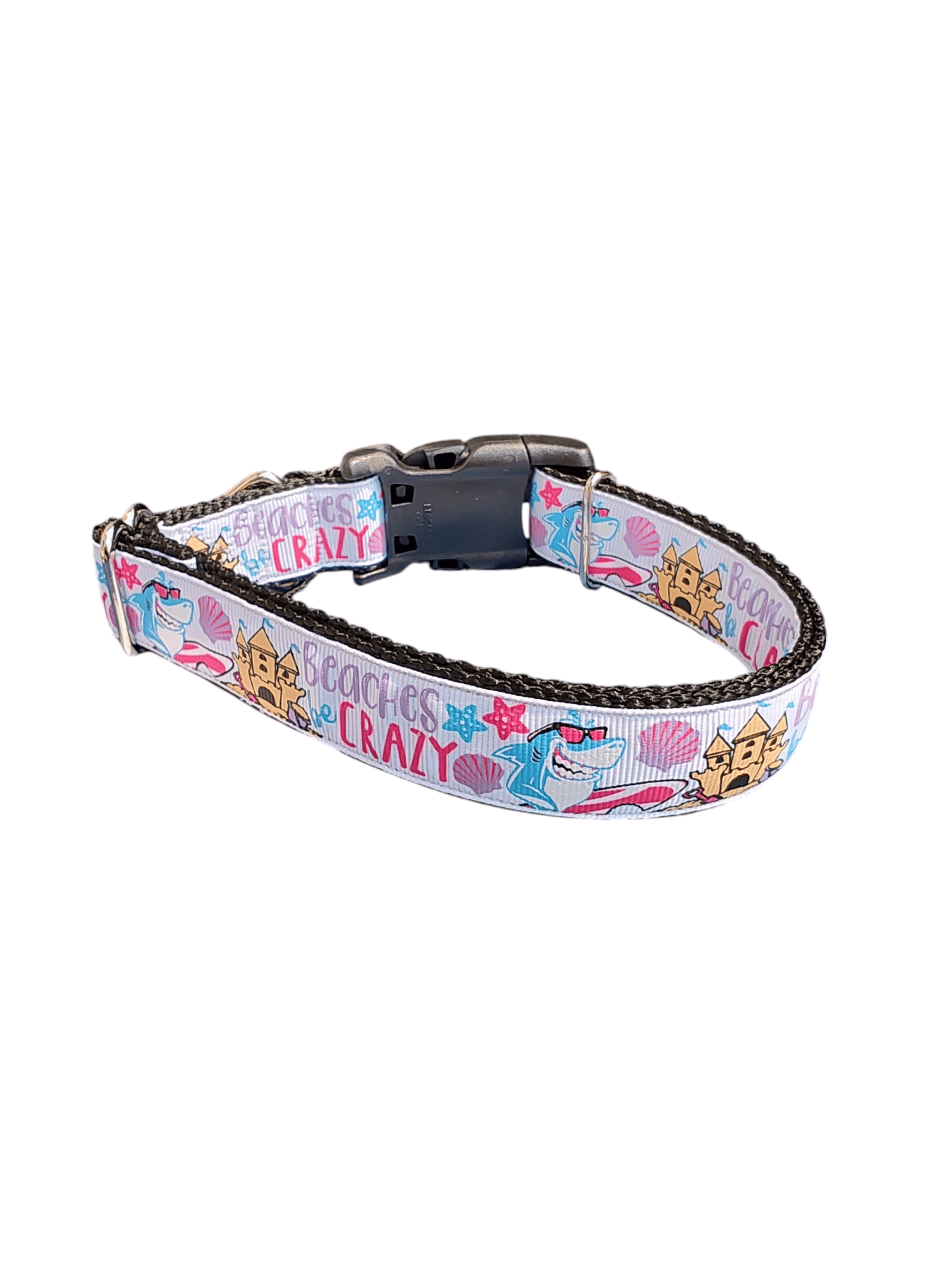 Beaches Be Crazy Nylon Dog Collar - Paws & Play Paradise
