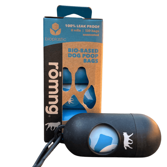 Bio - based Dog Poop Bags with Bamboo Dispenser - Paws & Play Paradise