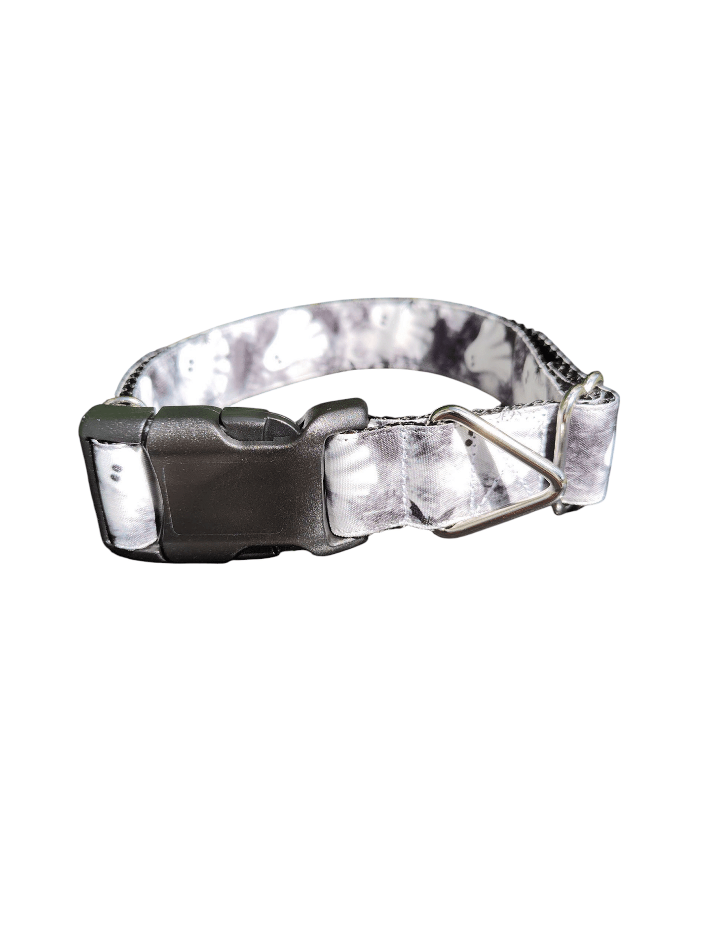 Black and White Ghosts Nylon Dog Collar - Paws & Play Paradise