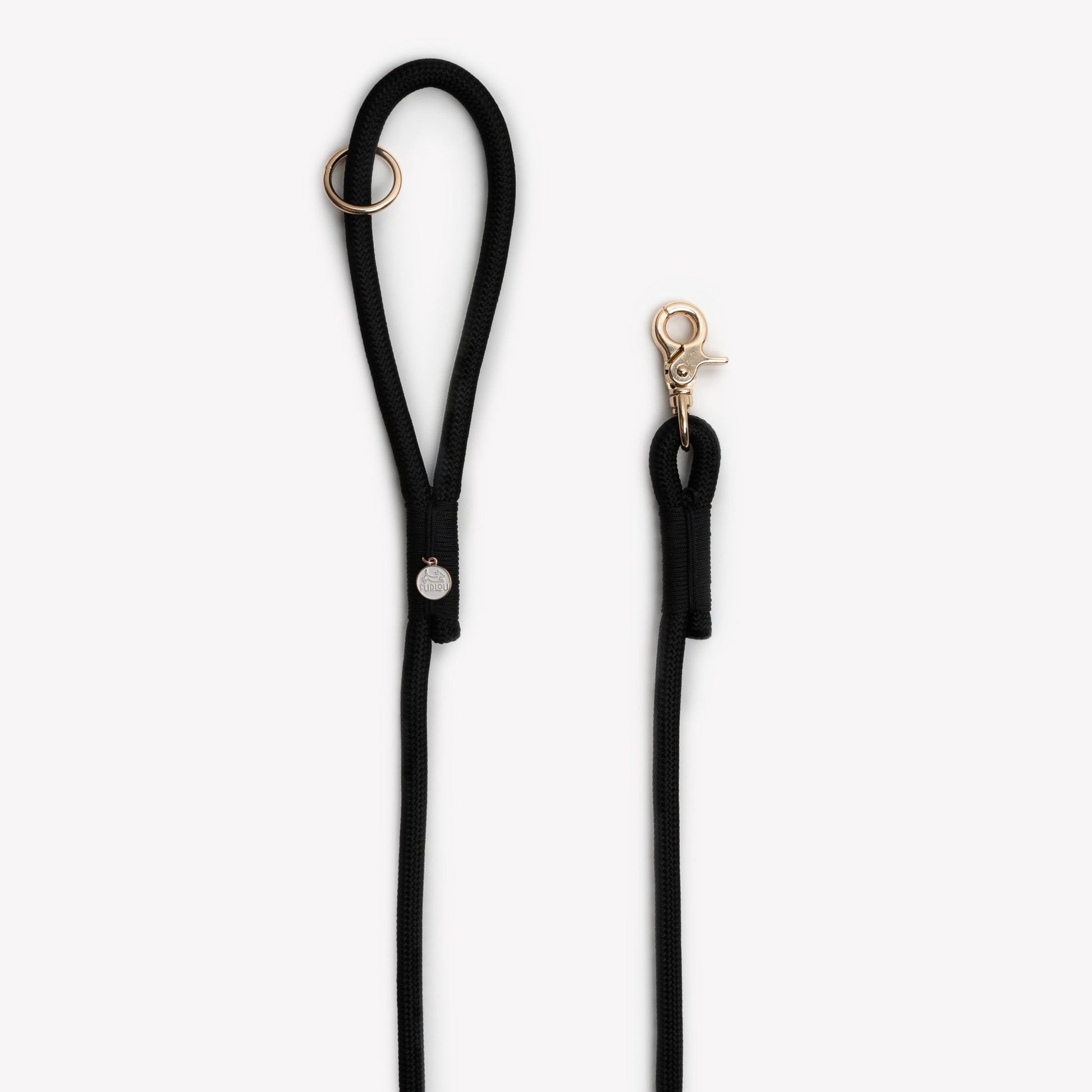 'Black' - Braided Rope Leash - Paws & Play Paradise