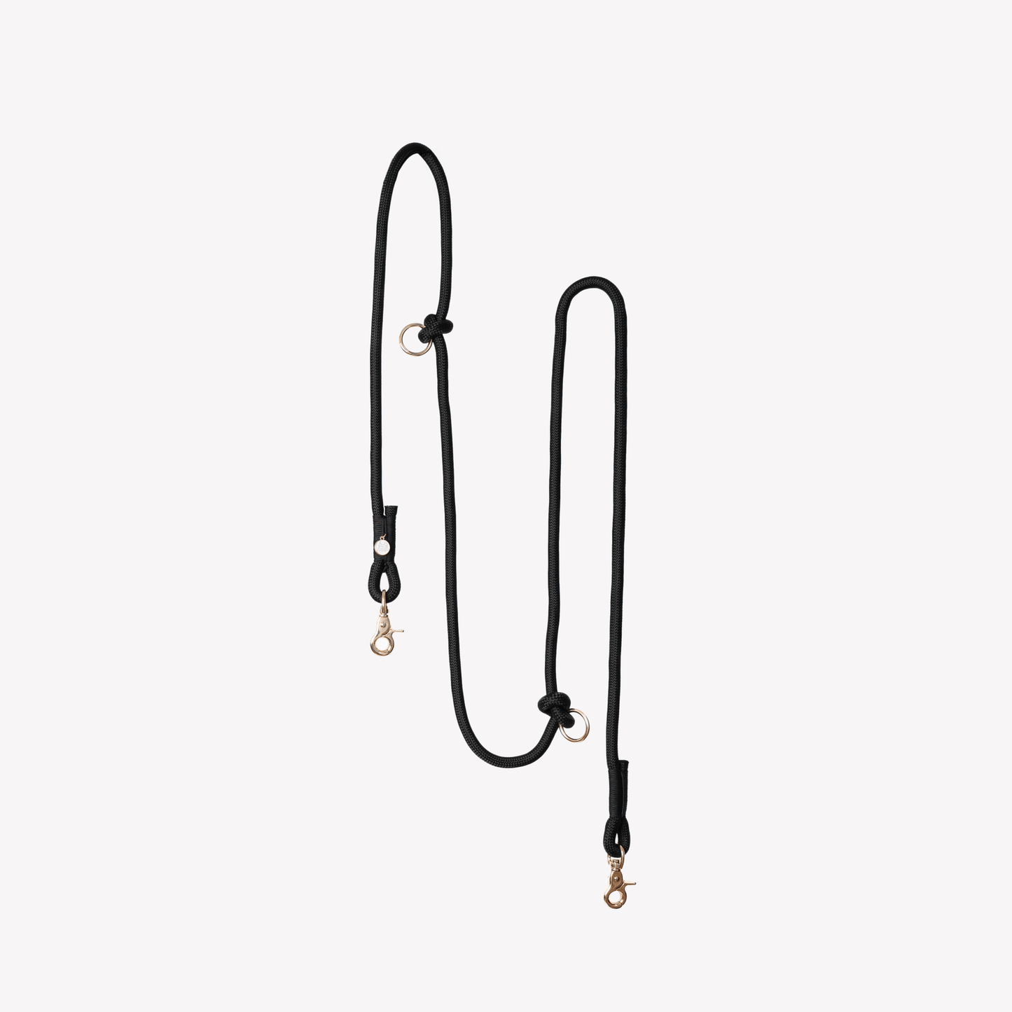 'Black' - Hands Free Braided Leash - Paws & Play Paradise