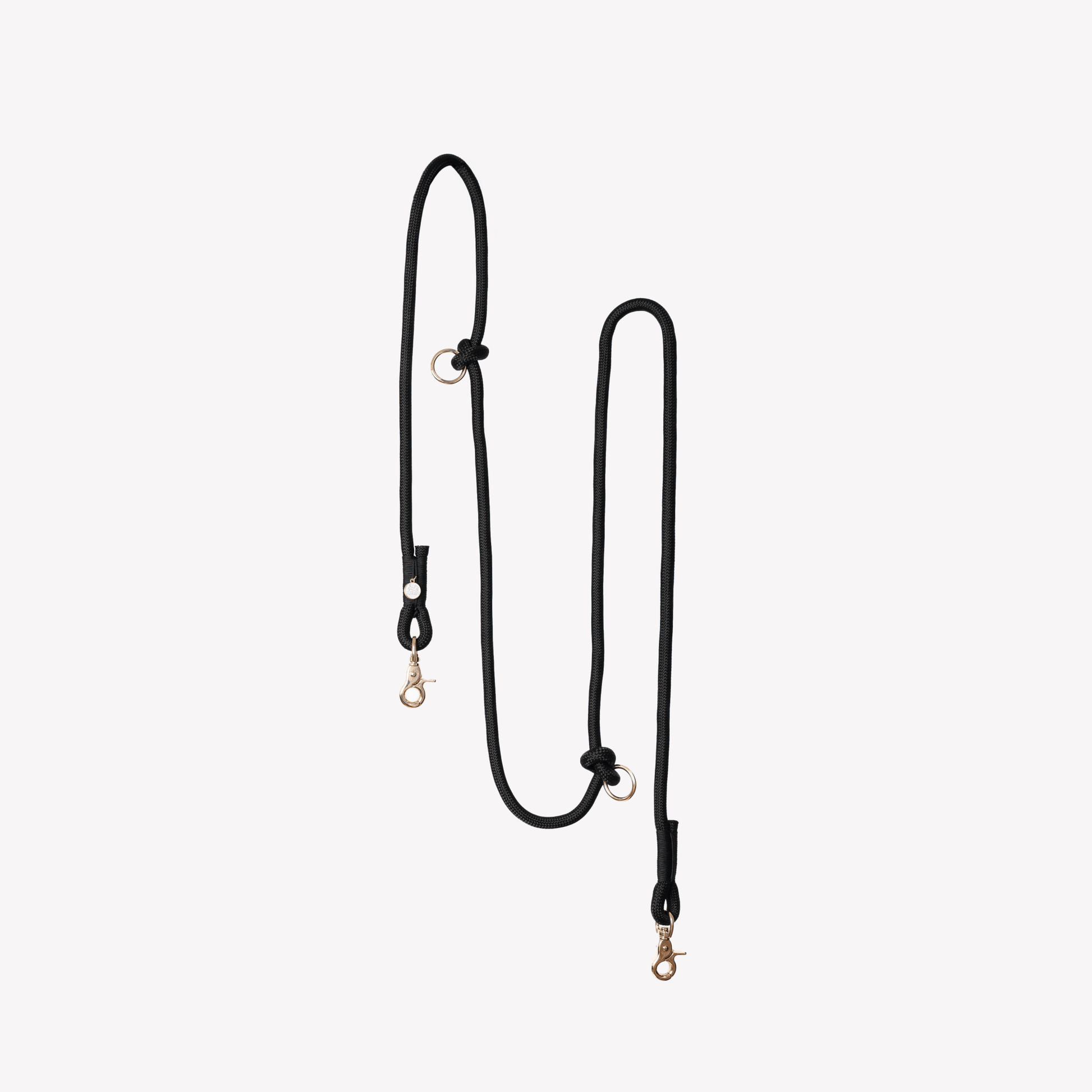 'Black' - Hands Free Braided Leash - Paws & Play Paradise