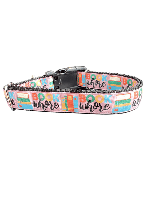 Book Whore Nylon Dog Collar - Paws & Play Paradise