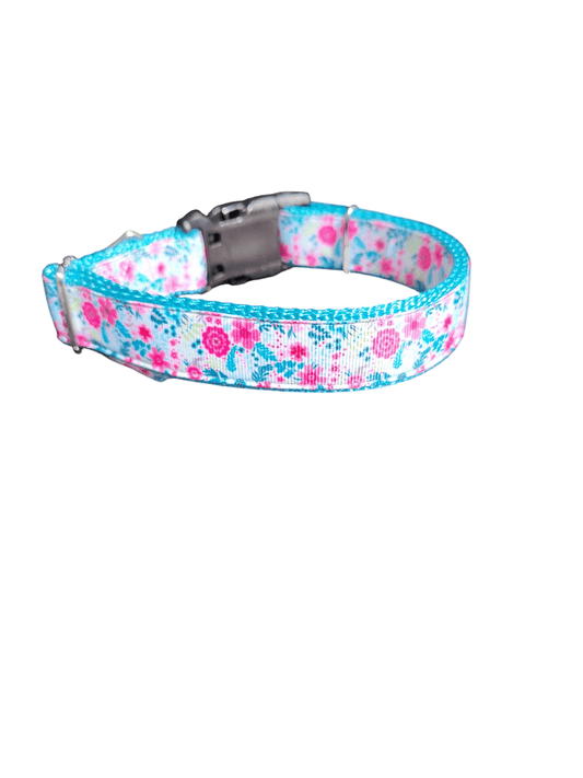 Bright Floral Nylon Dog Collar - Paws & Play Paradise