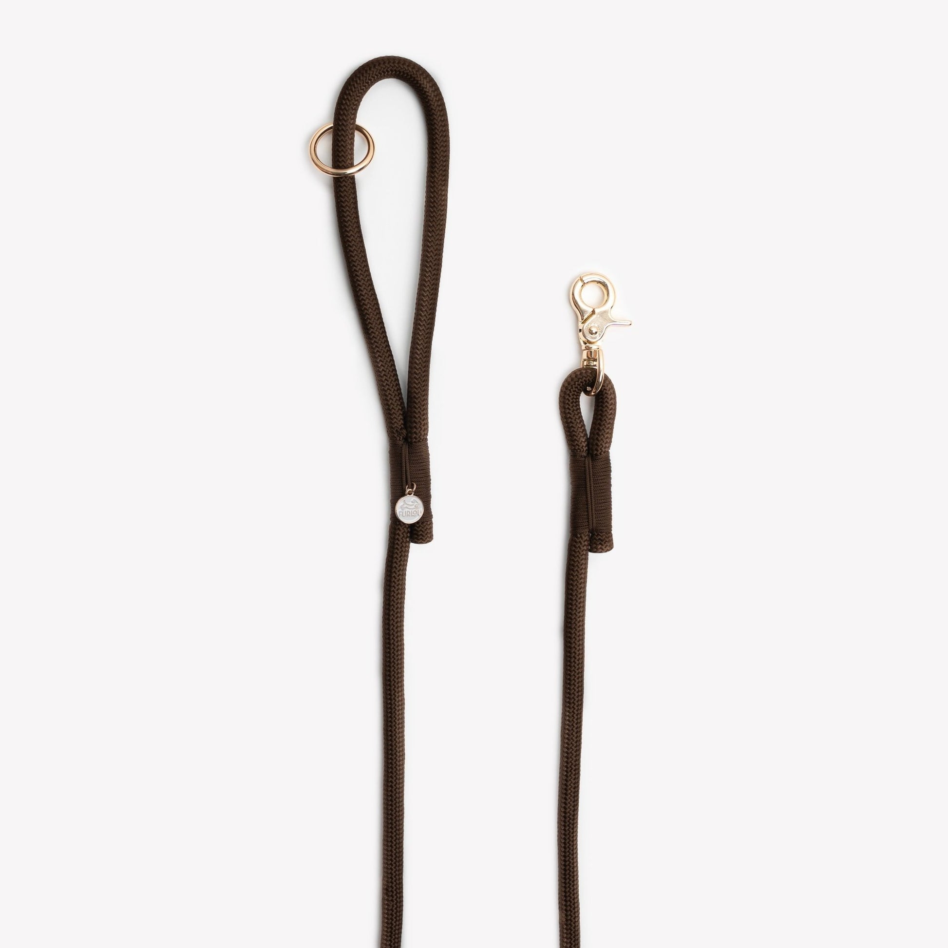 'Brown' - Braided Rope Leash - Paws & Play Paradise