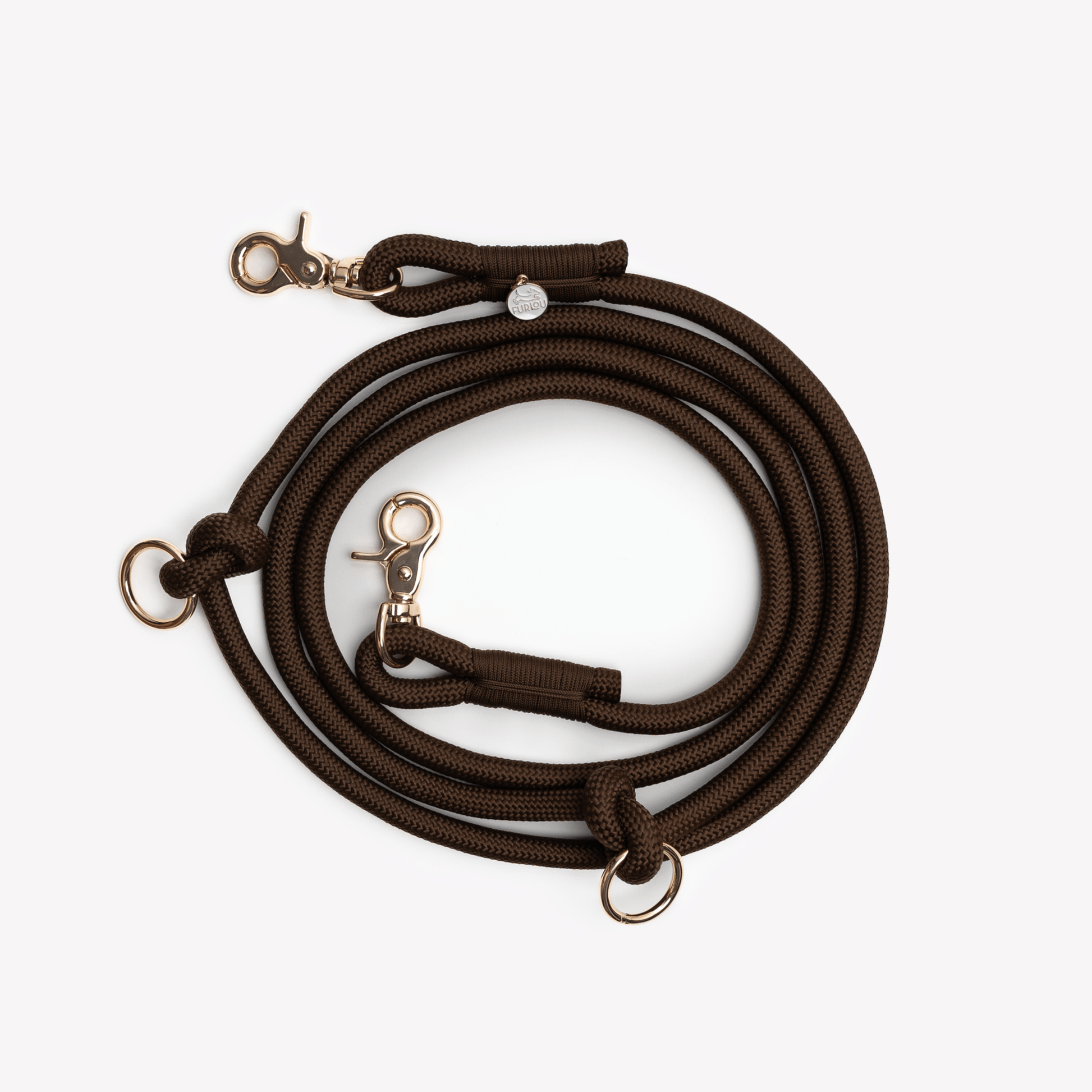'Brown' - Hands Free Braided Leash - Paws & Play Paradise