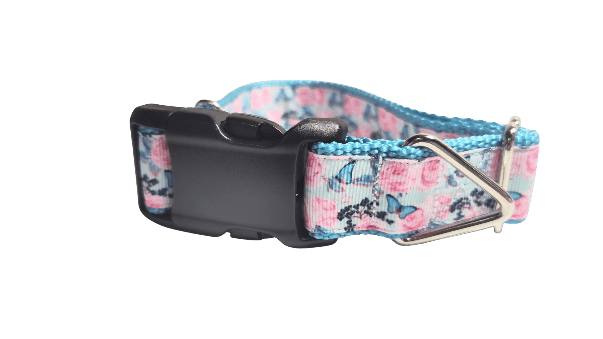 Butterflies and Roses Nylon Dog Collar - Paws & Play Paradise