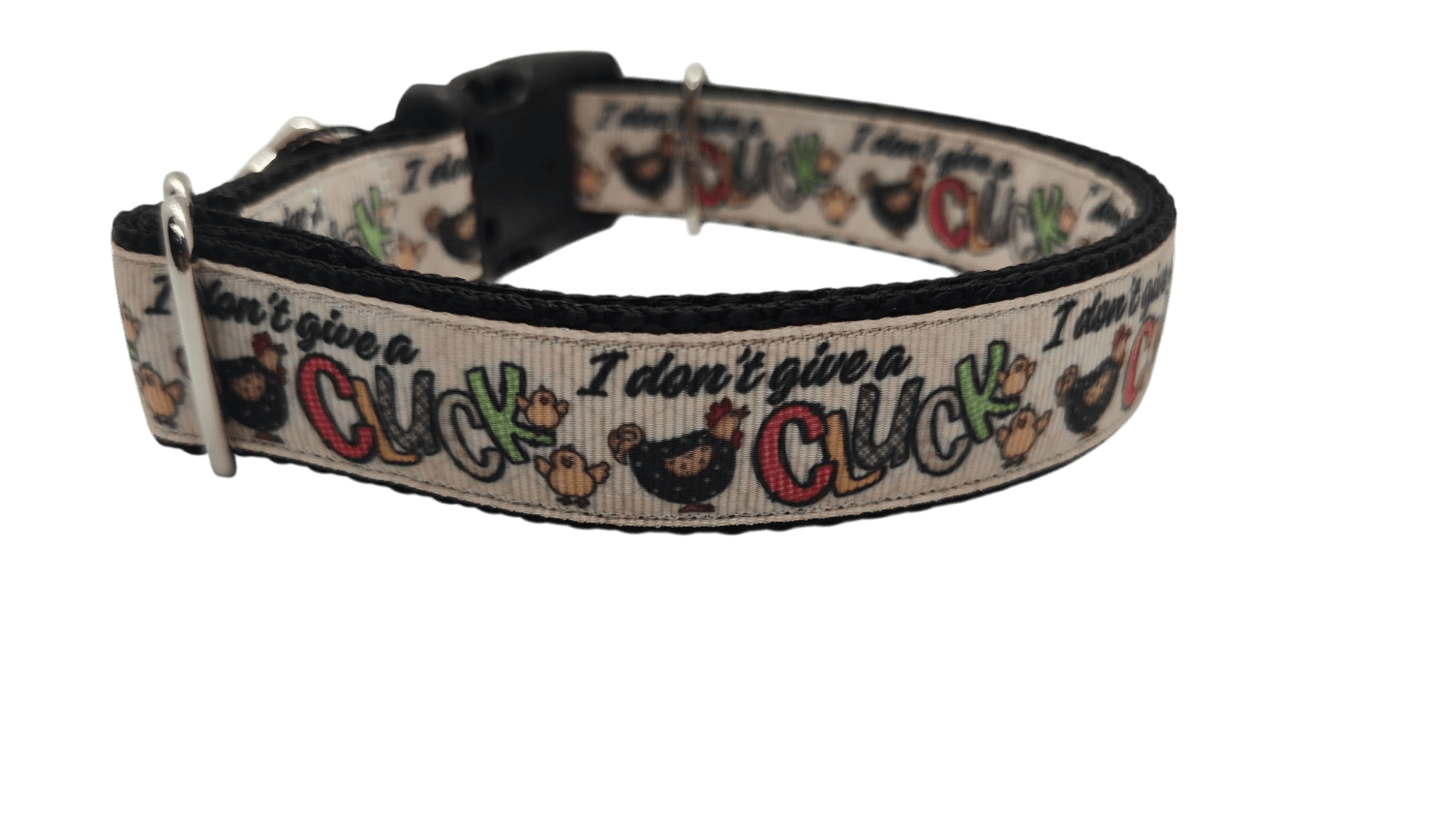 Don't Give A Cluck Nylon Dog Collar - Paws & Play Paradise