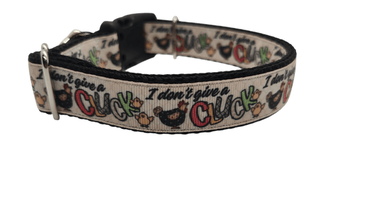 Don't Give A Cluck Nylon Dog Collar - Paws & Play Paradise