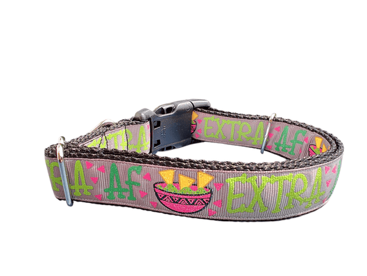 Extra AF Chips & Guac Nylon Dog Collar - Paws & Play Paradise