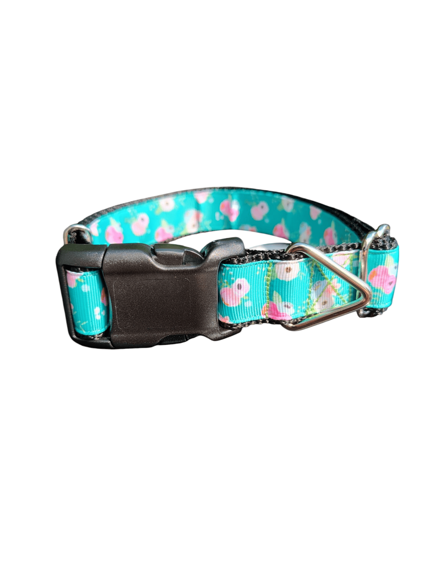 Floral on Green Nylon Dog Collar - Paws & Play Paradise