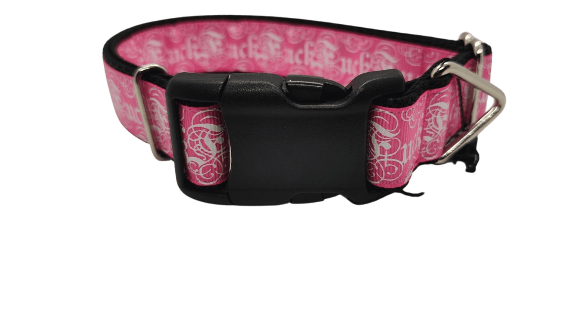 Fuck Pink Nylon Dog Collar - Paws & Play Paradise