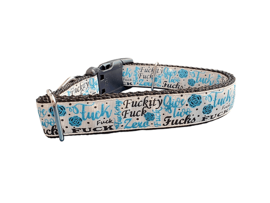 Give 2 Fucks Nylon Dog Collar - Paws & Play Paradise