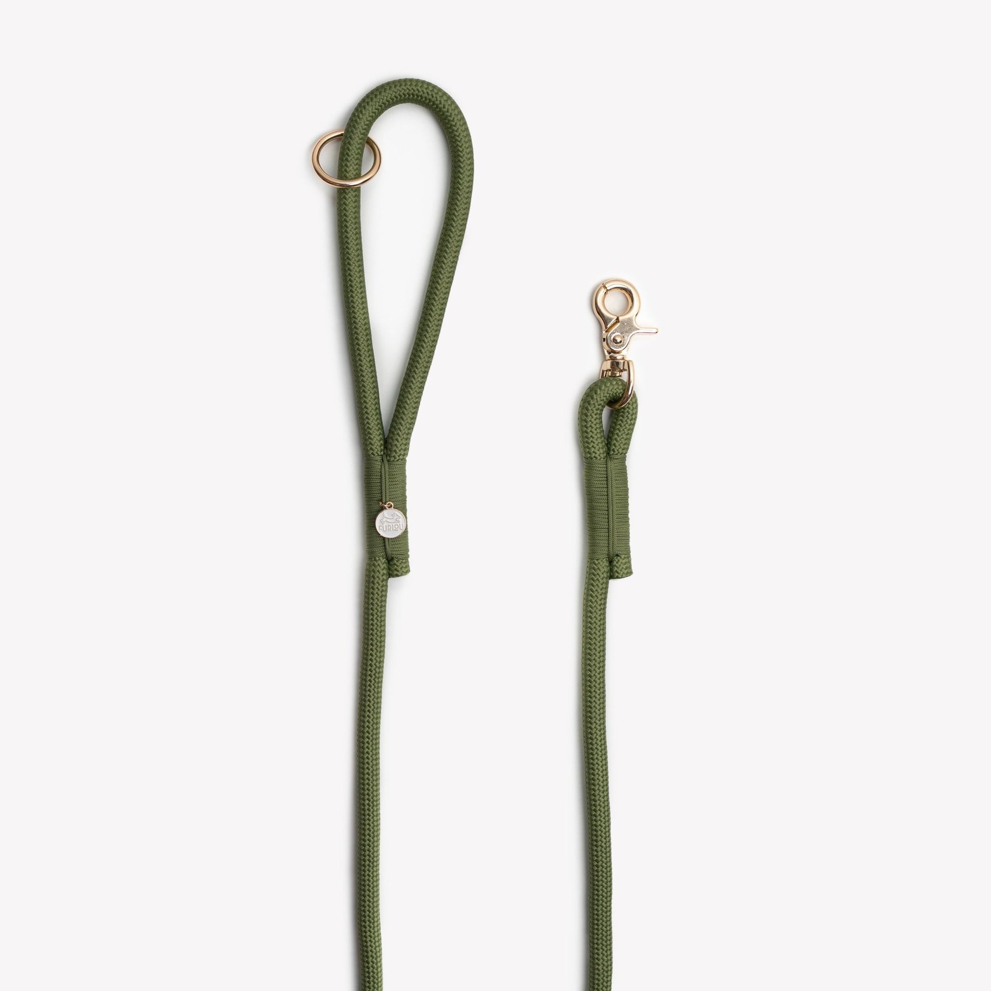 'Green' - Braided Rope Leash - Paws & Play Paradise