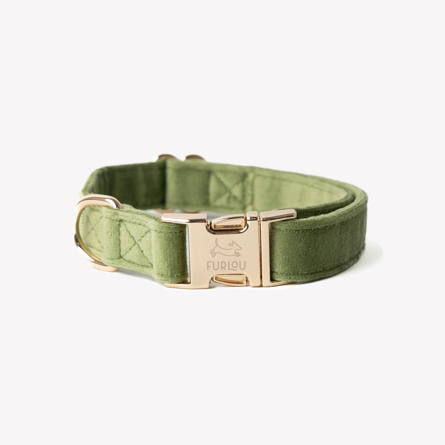 'Green' - Velvet Dog Collar - Paws & Play Paradise