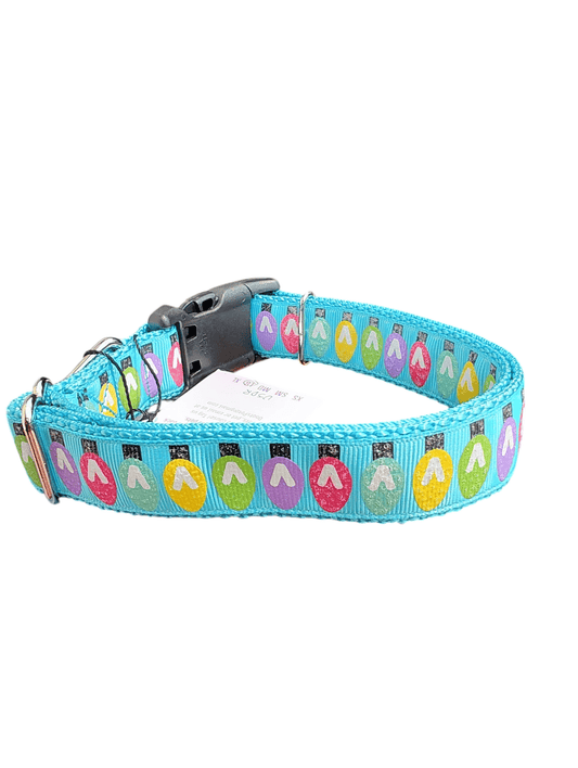 Holiday Lights Nylon Dog Collar - Paws & Play Paradise