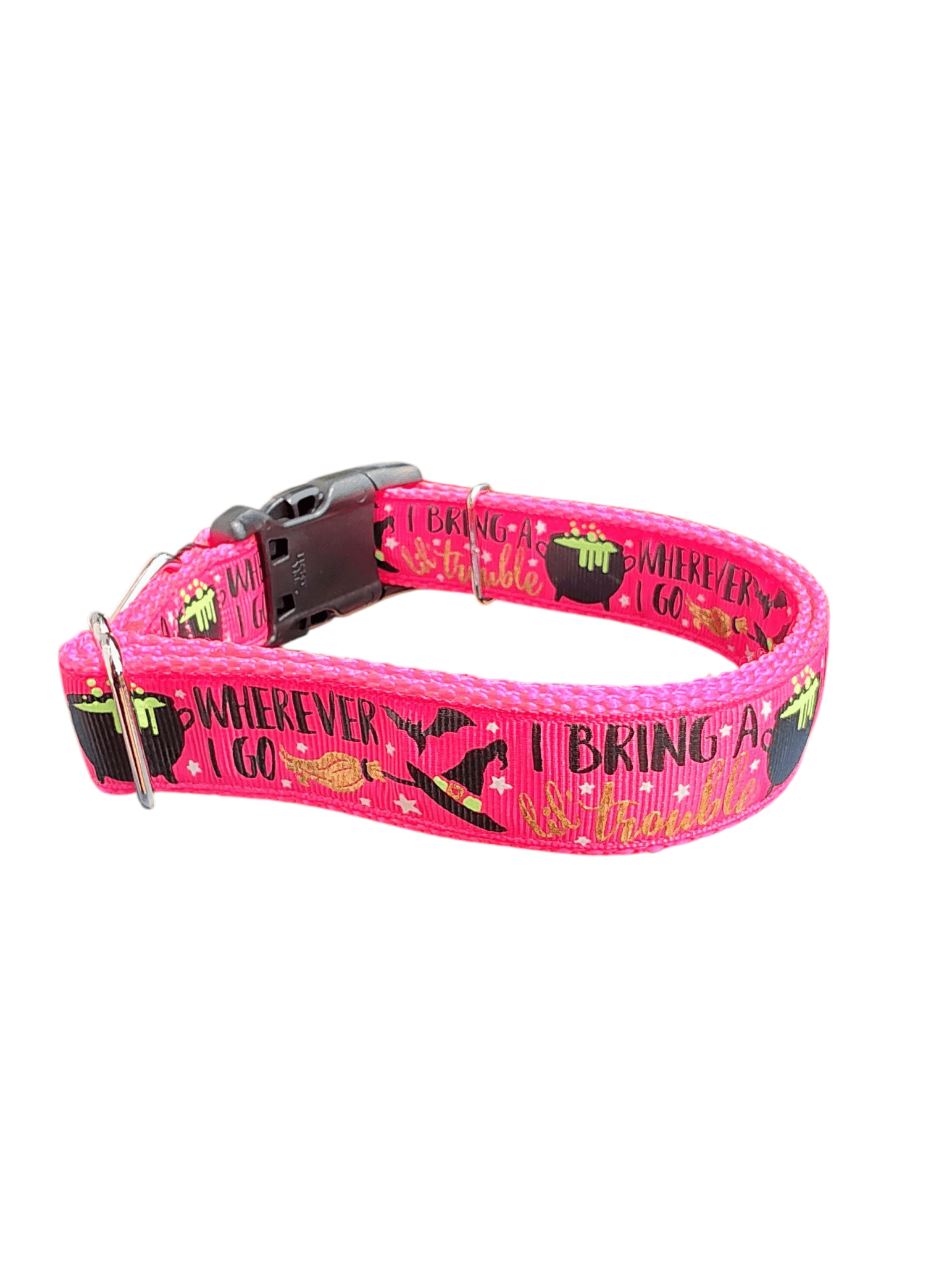 I Bring Trouble Nylon Dog Collar - Paws & Play Paradise