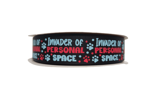 Invader of Personal Space Black Nylon Dog Collar - Paws & Play Paradise