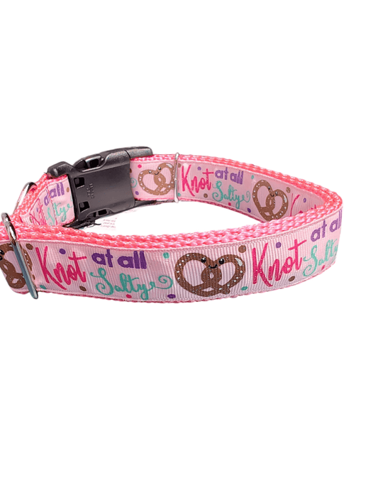 Knot At All Salty Pretzel Nylon Dog Collar - Paws & Play Paradise
