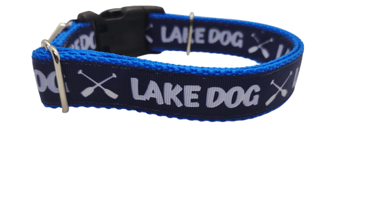 Lake Dog Blue Nylon Dog Collar - Paws & Play Paradise