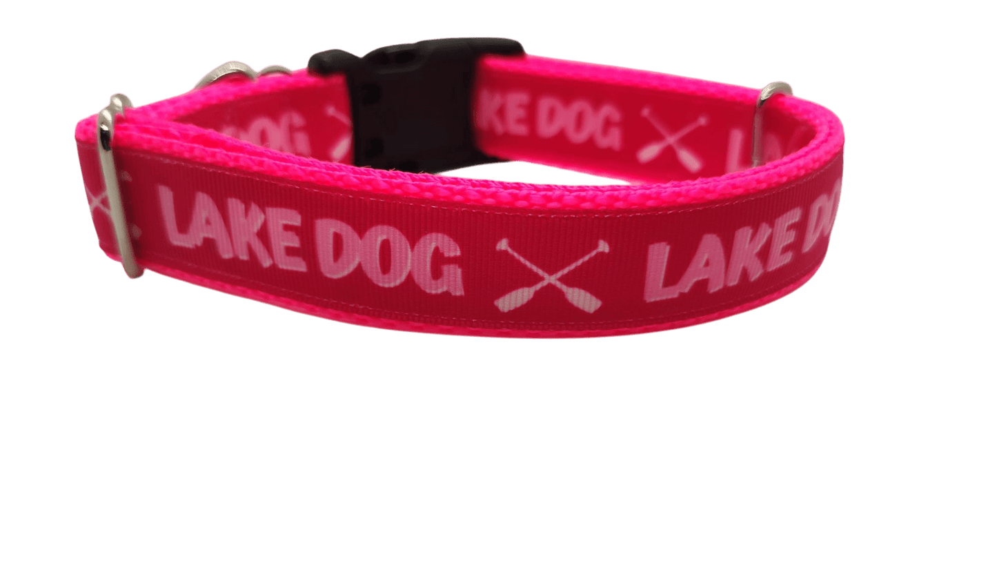 Lake Dog Pink Nylon Dog Collar - Paws & Play Paradise