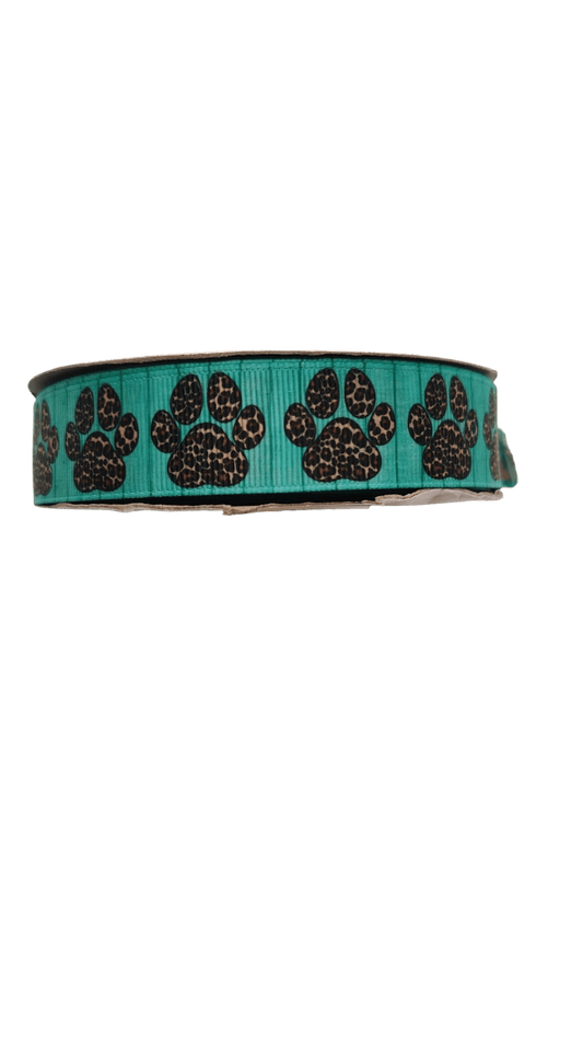 Leopard Print Paws Nylon Dog Collar - Paws & Play Paradise