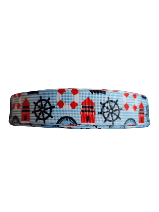 Lighthouse Nylon Dog Collar - Paws & Play Paradise