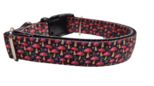 Little Mushrooms Nylon Dog Collar - Paws & Play Paradise