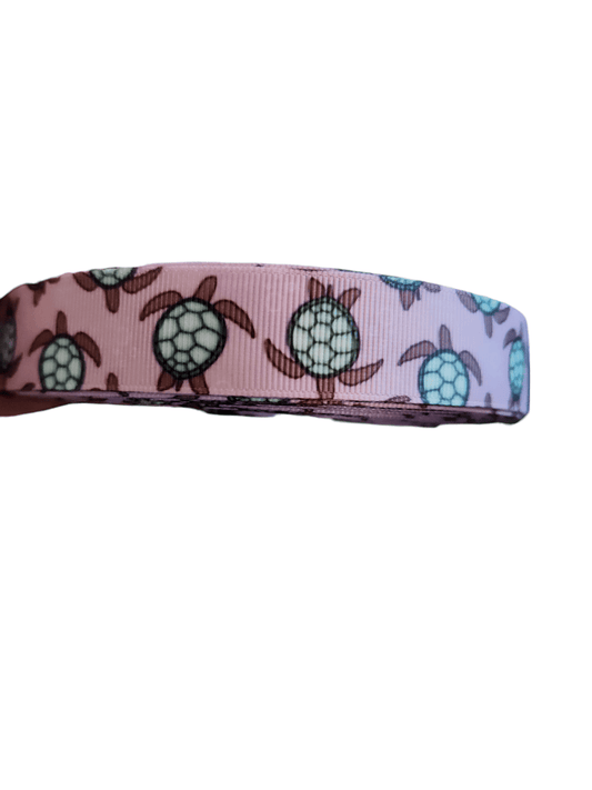Little Pink Sea Turtles Nylon Dog Collar - Paws & Play Paradise