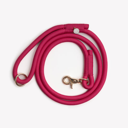 'Magenta' - Braided Rope Leash - Paws & Play Paradise