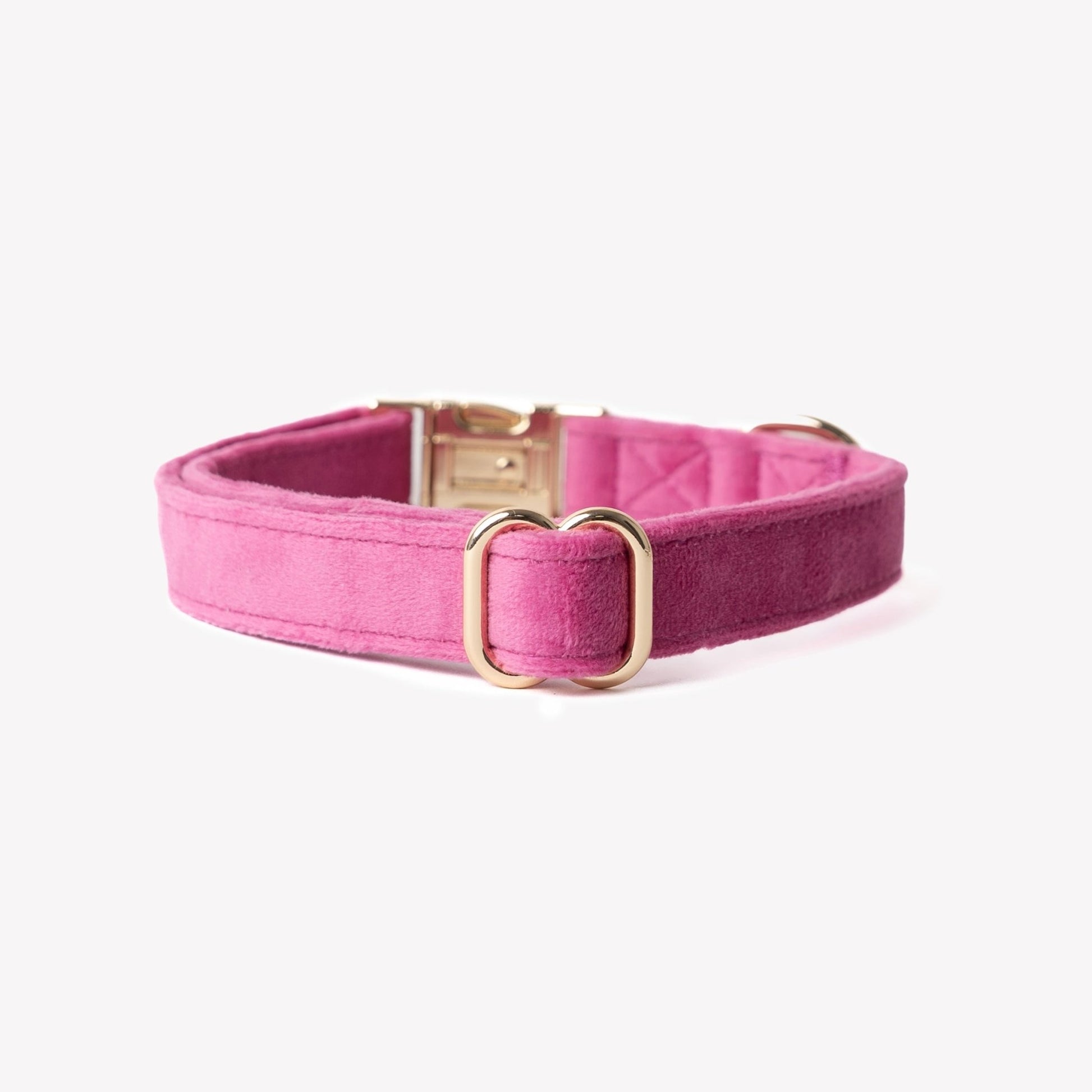 'Magenta' - Velvet Dog Collar - Paws & Play Paradise