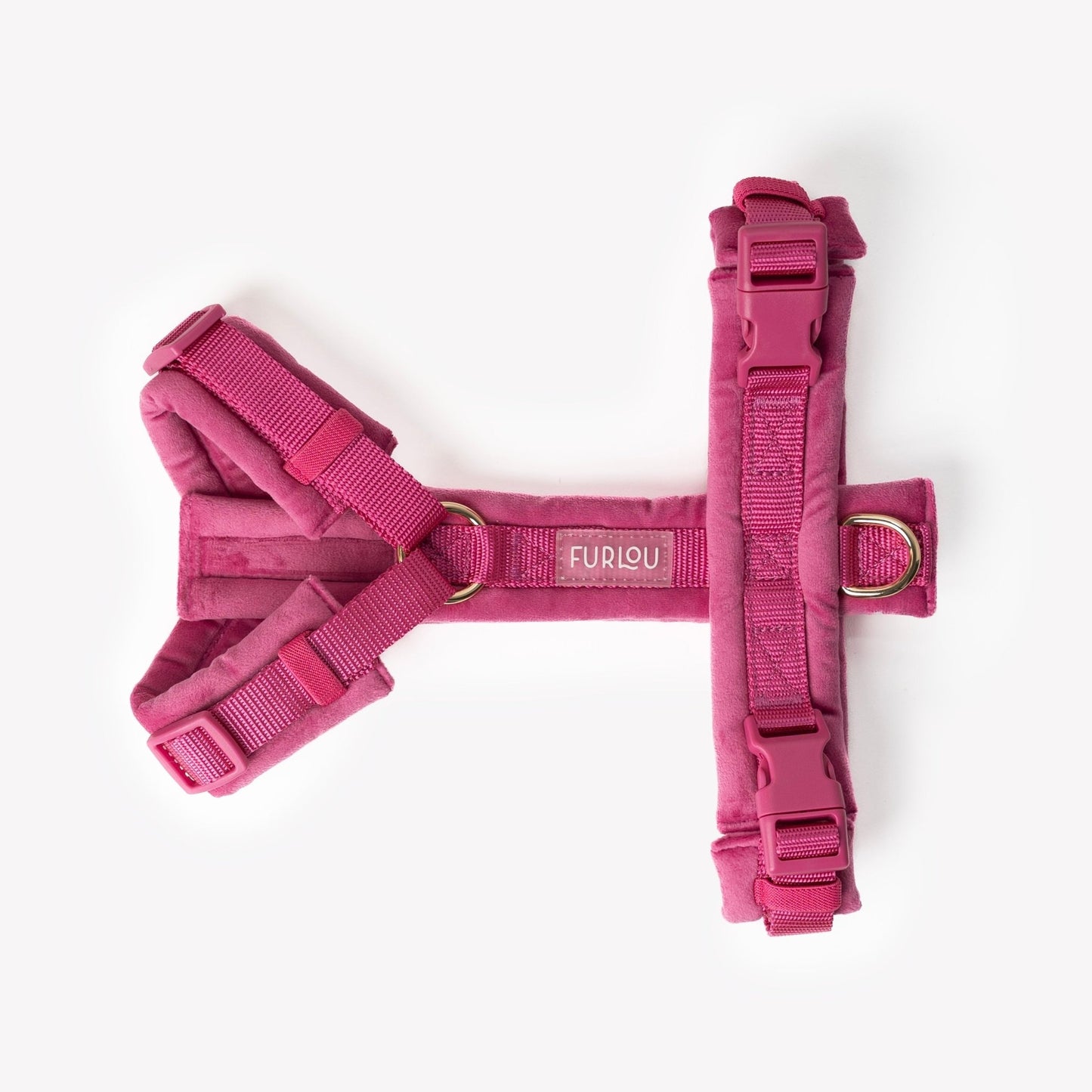 Magenta - Velvet Dog Harness - Paws & Play Paradise