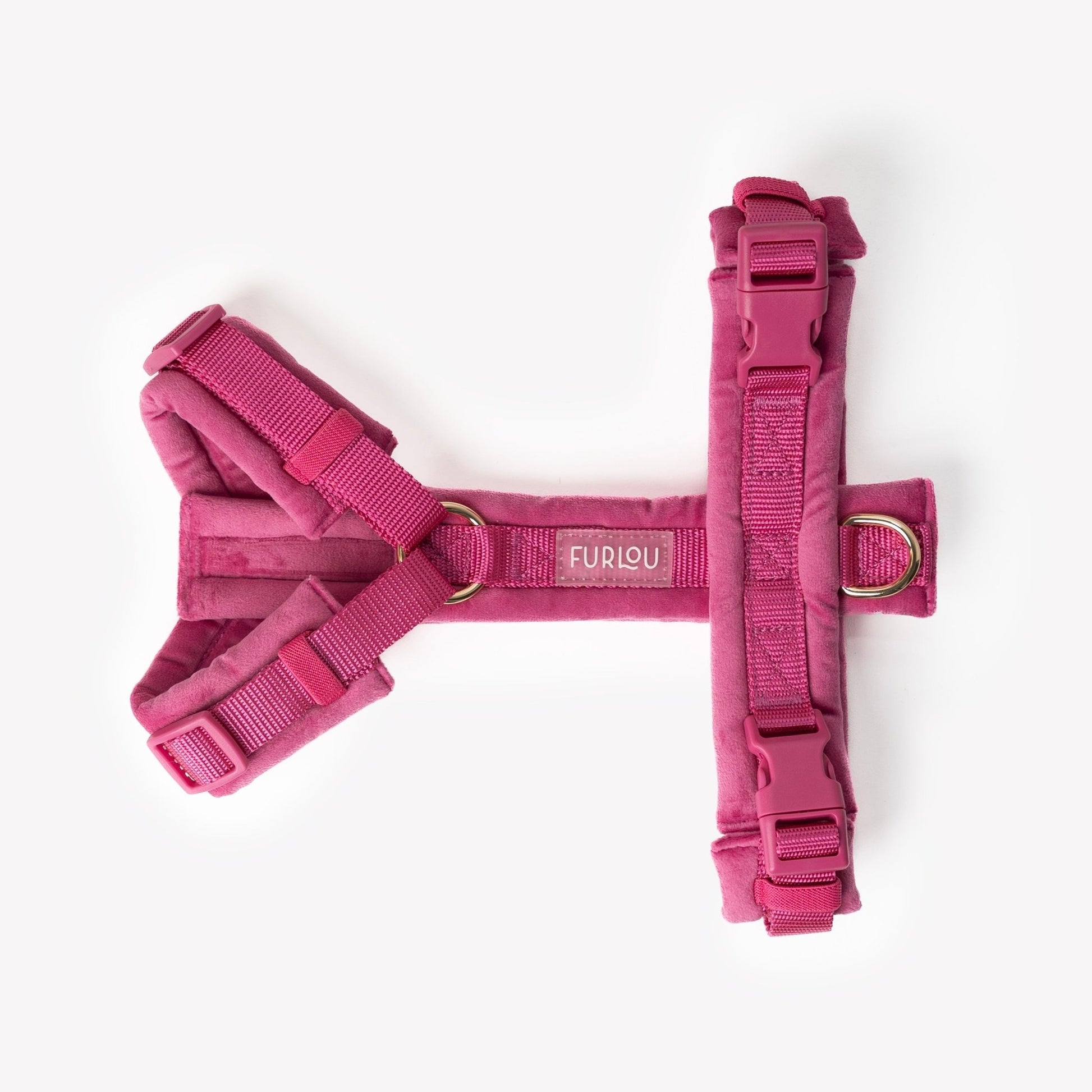Magenta - Velvet Dog Harness - Paws & Play Paradise
