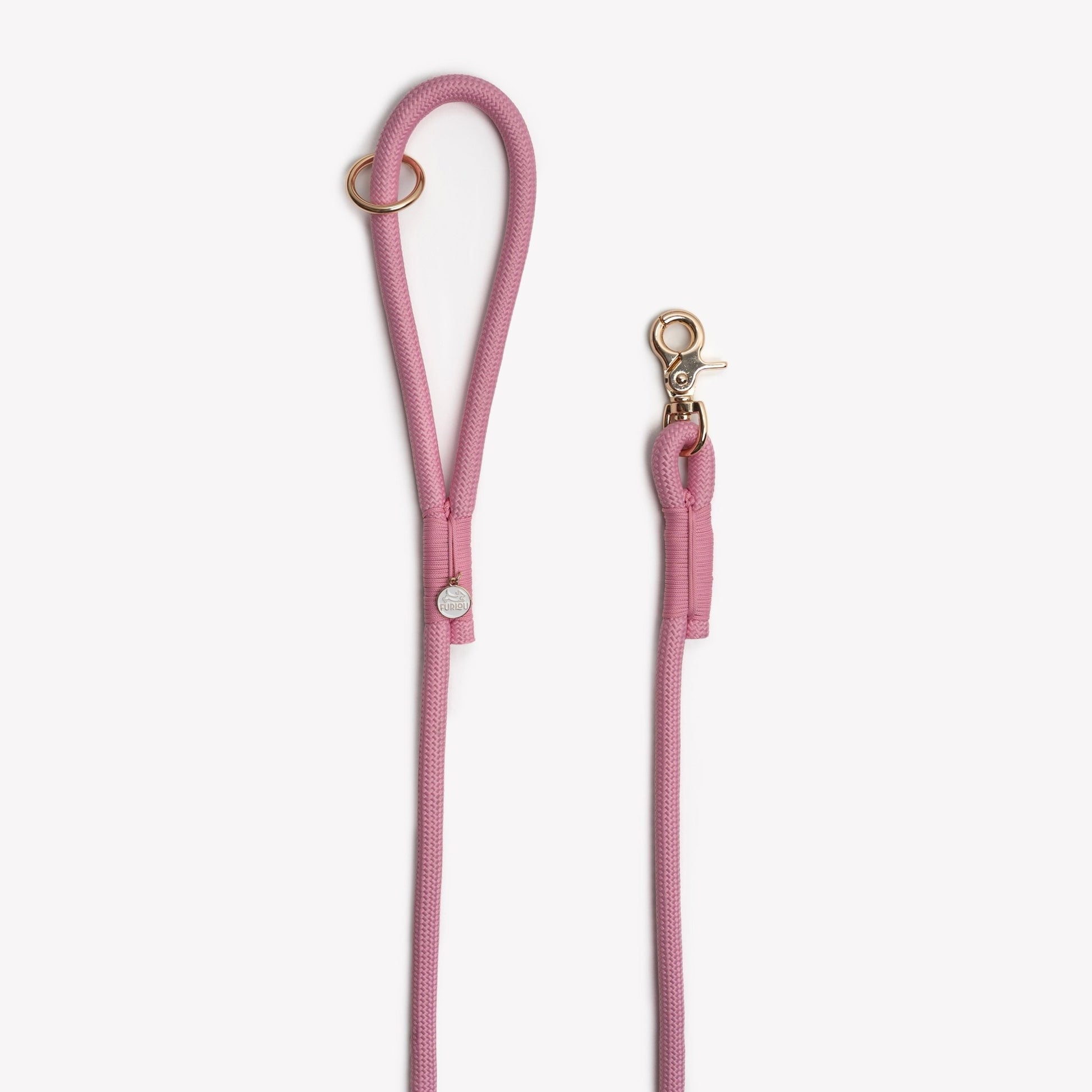 'Pink' - Braided Rope Leash - Paws & Play Paradise