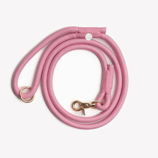 'Pink' - Braided Rope Leash - Paws & Play Paradise