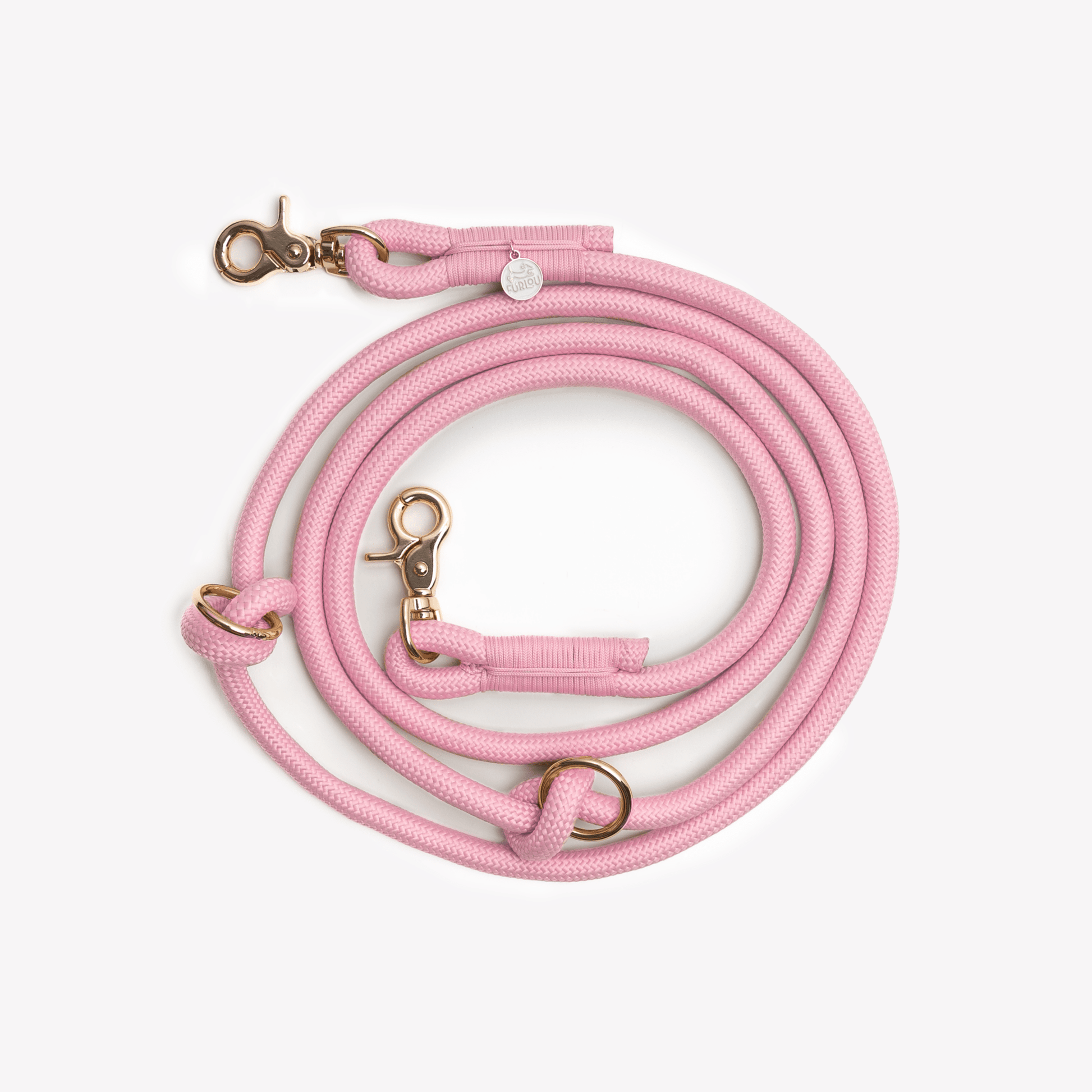 'Pink' - Hands Free Braided Leash - Paws & Play Paradise